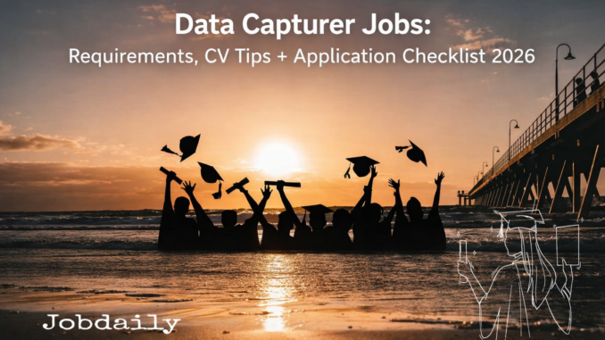 Data capturer entering records into a spreadsheet with a document checklist on the desk