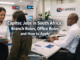 Professional South African banking scene showing Capitec-style branch service and office work for a careers guide.